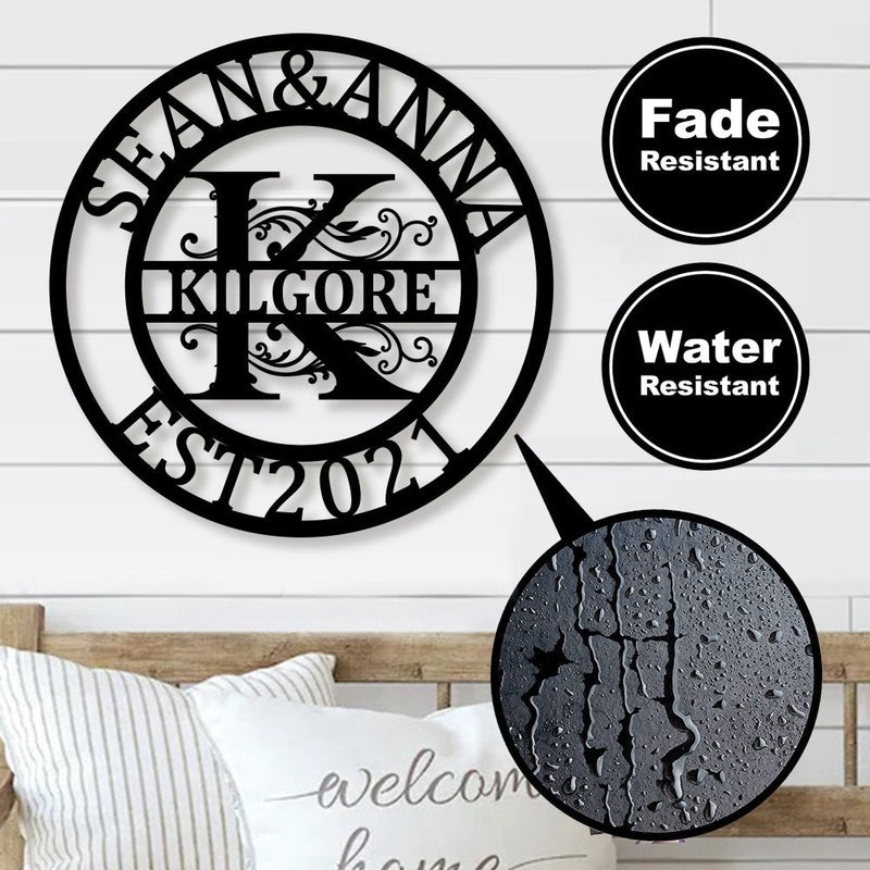 Custom Name Metal Signs Split Letter Wall Decor - iWantDIY