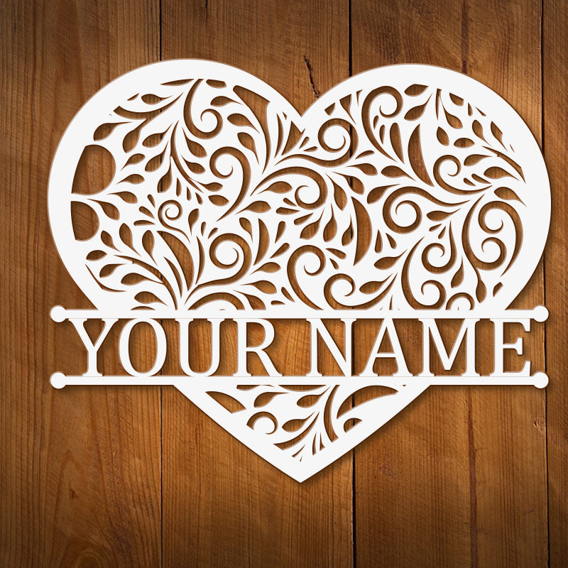 Metal Hearts Monogram Sign For Anniversary Gift