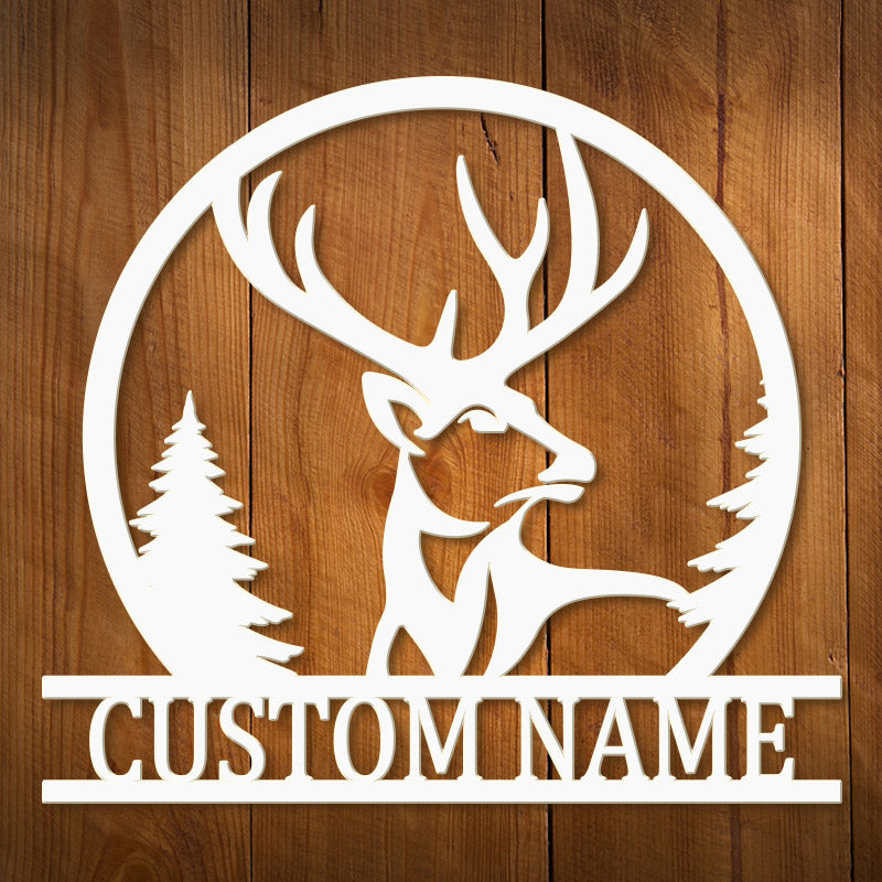 Custom Deer Metal Sign For Room Decor Housewarming Gift