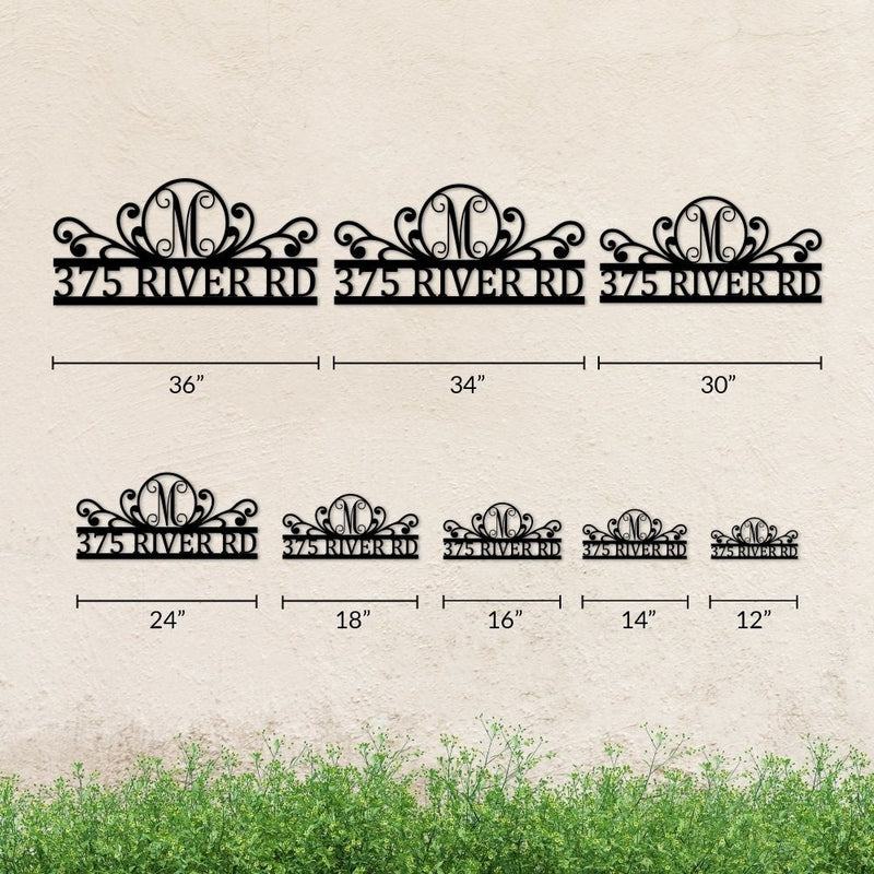 Personalized Address Metal Sign Initial Letter House Numbers for Home &amp; Garden - iWantDIY