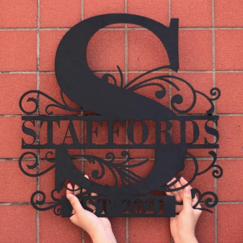 Personalized Address Metal Sign Initial Letter House Numbers for Home &amp; Garden - iWantDIY