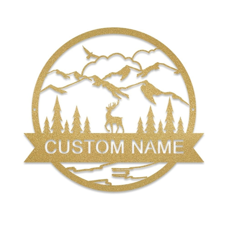 Personalized Deer Metal Sign Name Signs for Best Christmas Gift - iWantDIY