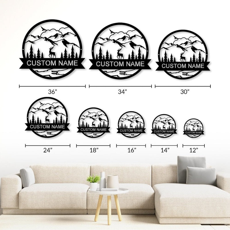 Personalized Deer Metal Sign Name Signs for Best Christmas Gift - iWantDIY