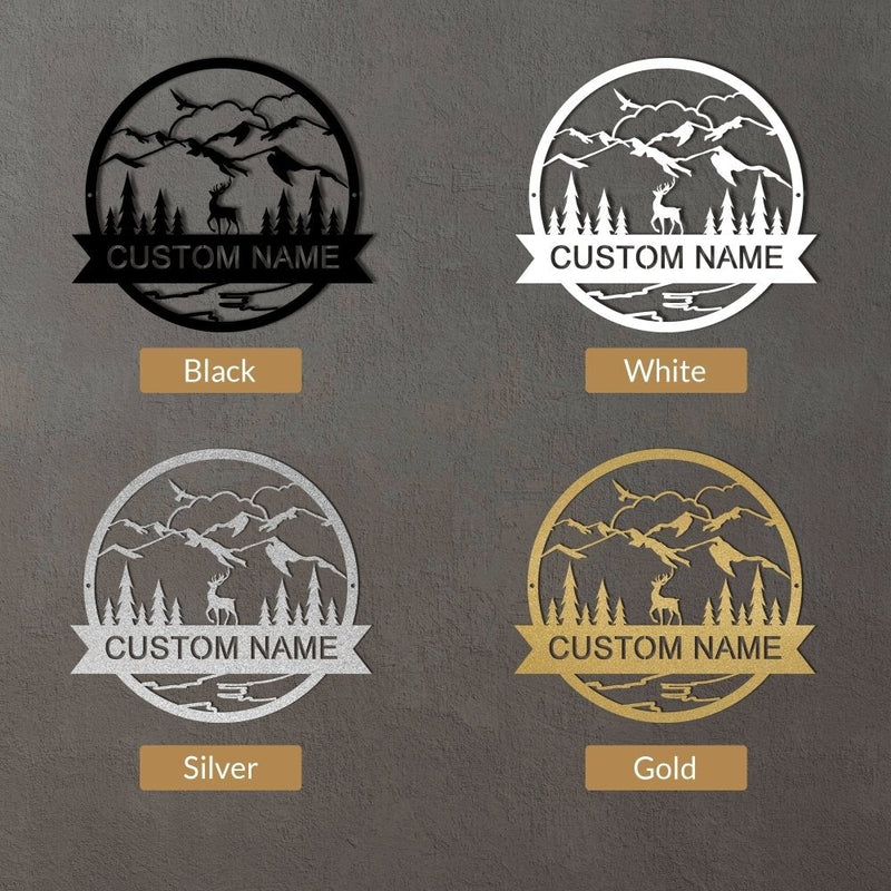 Personalized Deer Metal Sign Name Signs for Best Christmas Gift - iWantDIY