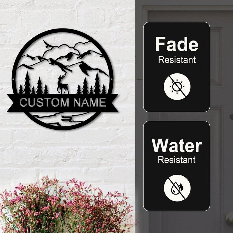 Personalized Deer Metal Sign Name Signs for Best Christmas Gift - iWantDIY