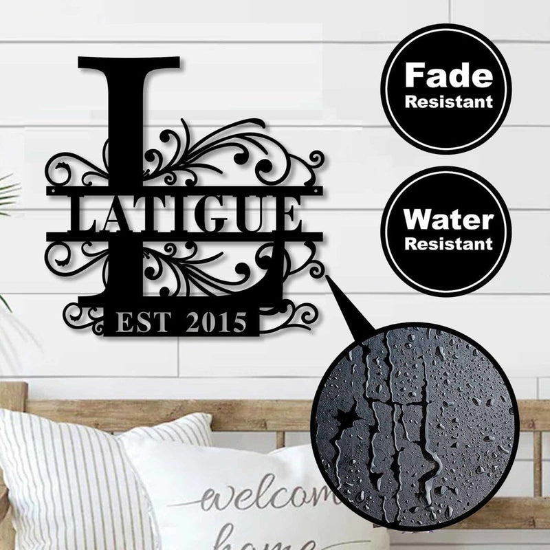 Personalized Family Name Metal Letters Sign - iWantDIY