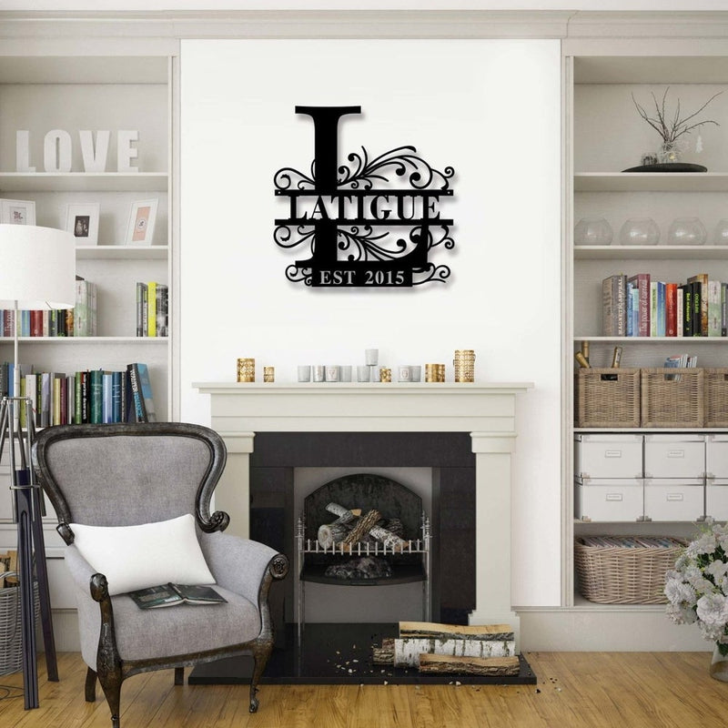 Personalized Family Name Metal Letters Sign - iWantDIY
