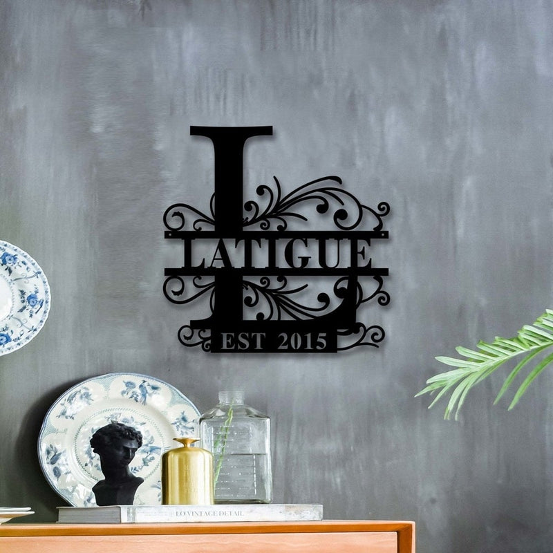Personalized Family Name Metal Letters Sign - iWantDIY