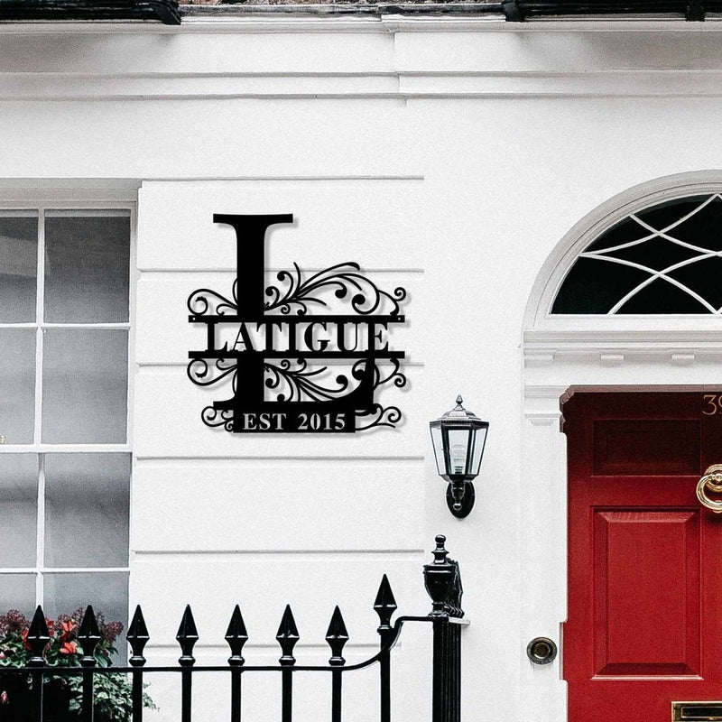 Personalized Family Name Metal Letters Sign - iWantDIY