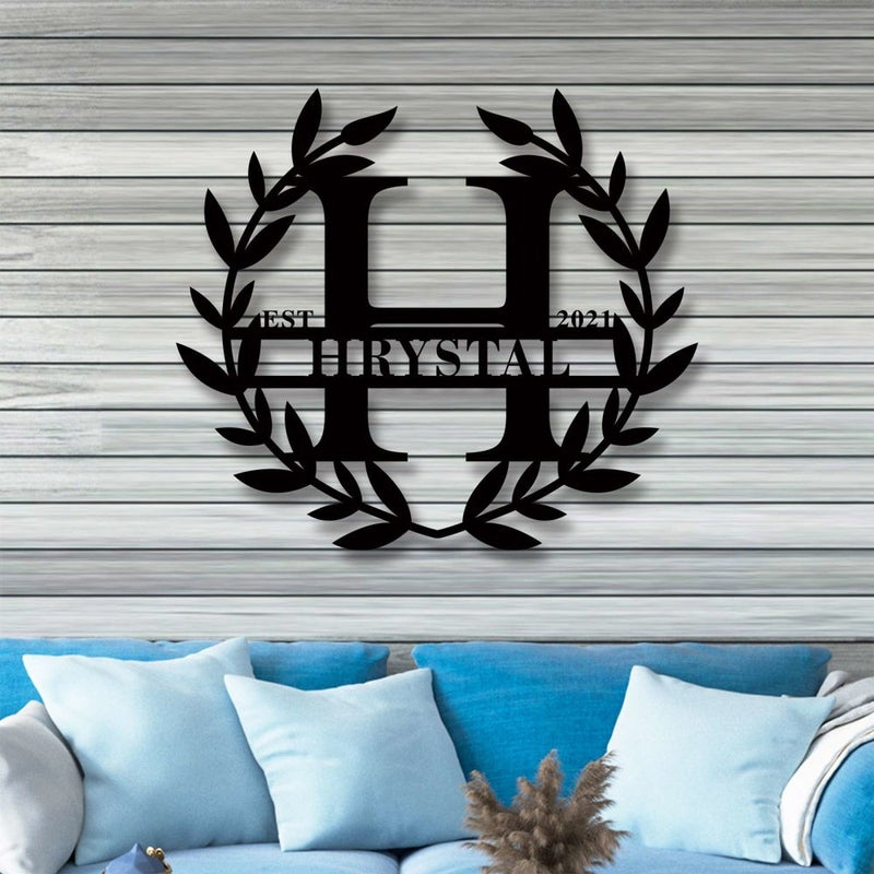 Personalized Family Name Metal Sign for Your Home - iWantDIY
