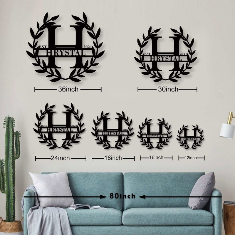 Personalized Family Name Metal Sign for Your Home - iWantDIY