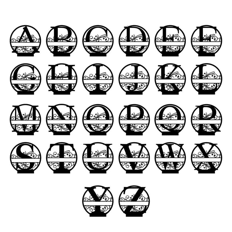 Personalized Family Name Metal Sign Split Letter Metal Monogram - iWantDIY