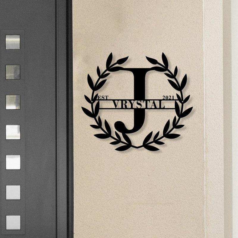 Personalized Last Name Monogram Metal Sign Custom by Yourself - iWantDIY