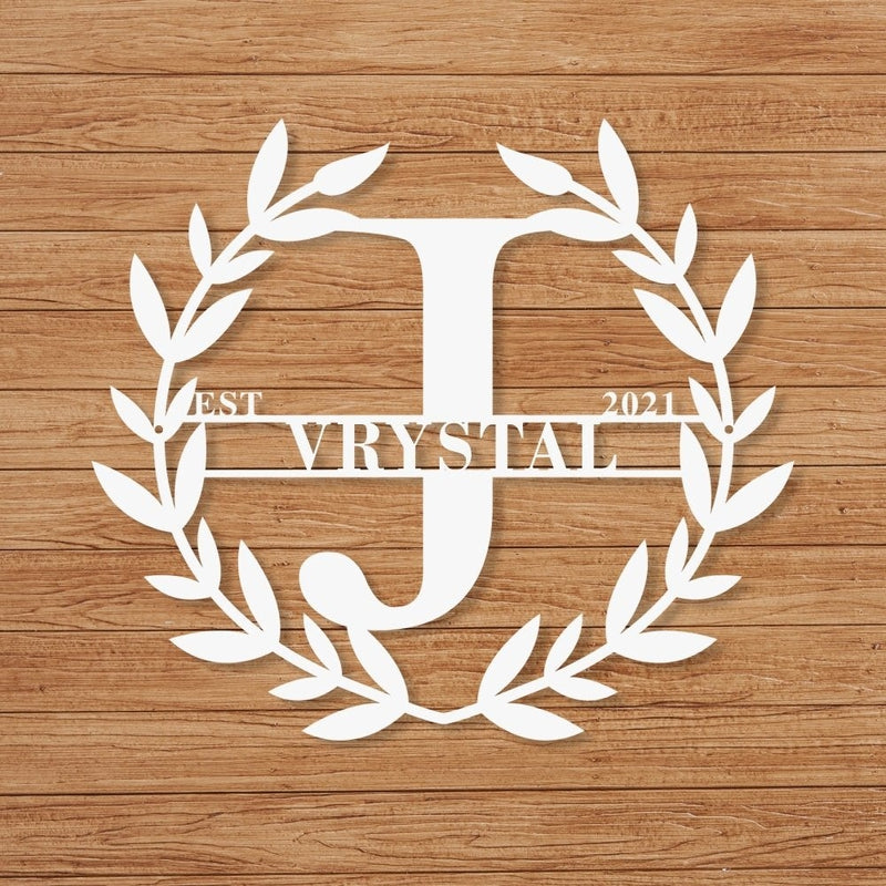 Personalized Last Name Monogram Metal Sign Custom by Yourself - iWantDIY