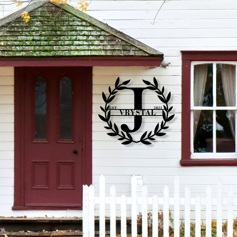 Personalized Last Name Monogram Metal Sign Custom by Yourself - iWantDIY