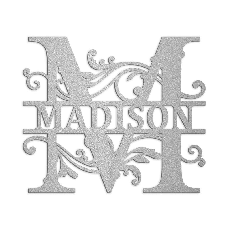 Personalized Name Signs - Metal Initial Sign | Monogram Wall Art - iWantDIY