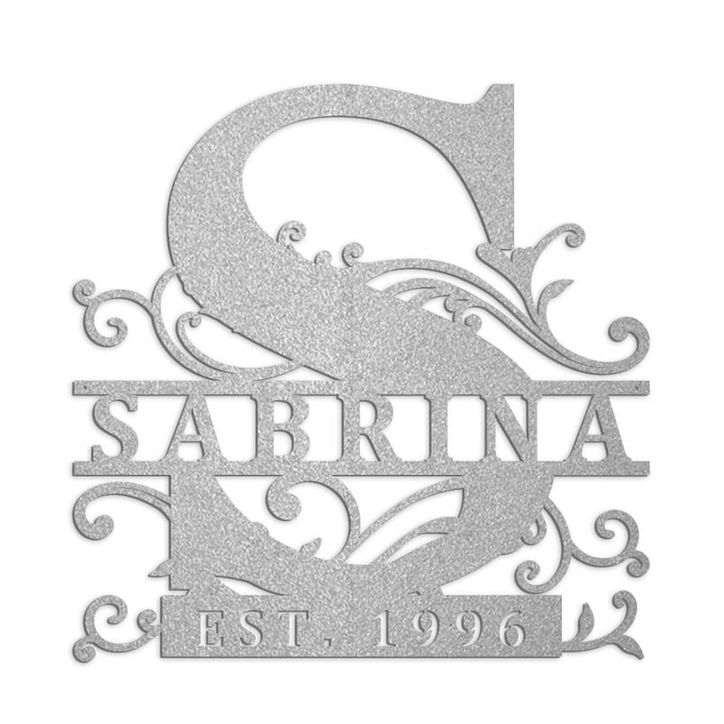 Personalized Metal Monogram Letters Name Sign - iWantDIY