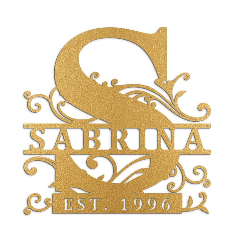 Personalized Metal Monogram Letters Name Sign - iWantDIY