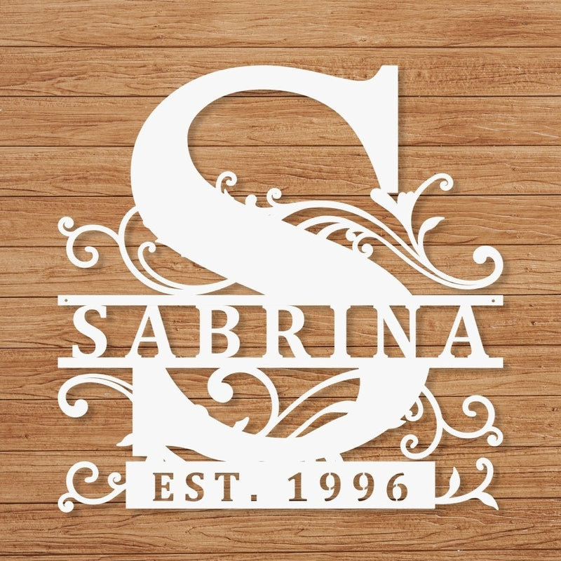 Personalized Metal Monogram Letters Name Sign - iWantDIY