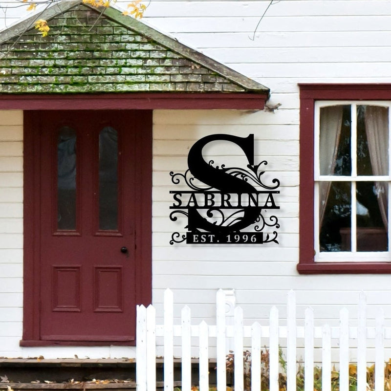 Personalized Metal Monogram Letters Name Sign - iWantDIY