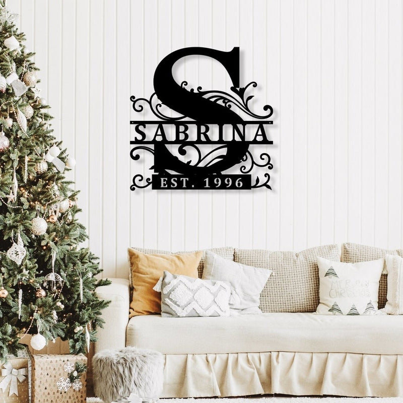 Personalized Metal Monogram Letters Name Sign - iWantDIY