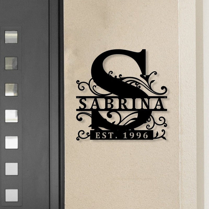 Personalized Metal Monogram Letters Name Sign - iWantDIY