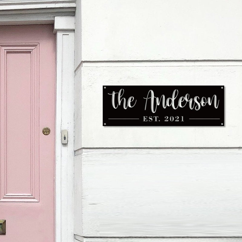 Personalized Metal Sign Wall Art Family Name Signs Outdoor Signs - iWantDIY