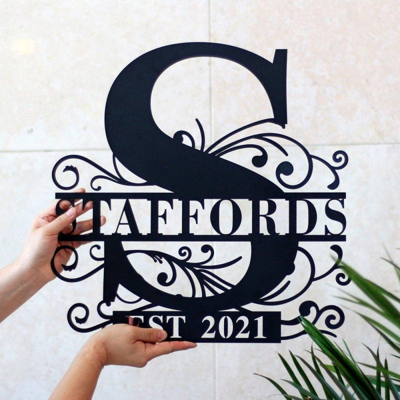 Personalized Metal Sign Wall Art Family Name Signs Outdoor Signs - iWantDIY