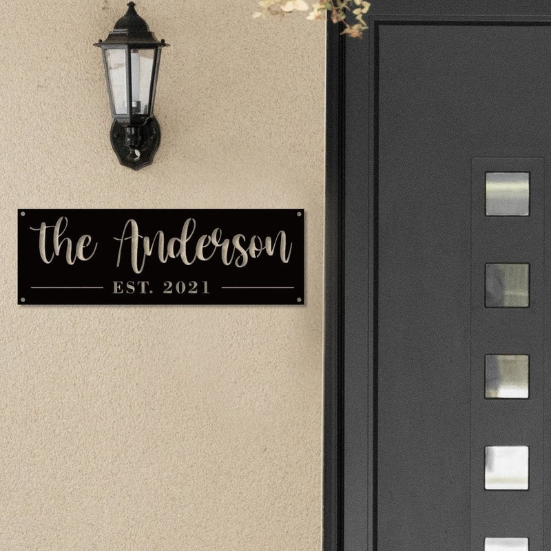 Personalized Metal Sign Wall Art Family Name Signs Outdoor Signs - iWantDIY