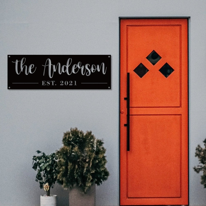 Personalized Metal Sign Wall Art Family Name Signs Outdoor Signs - iWantDIY