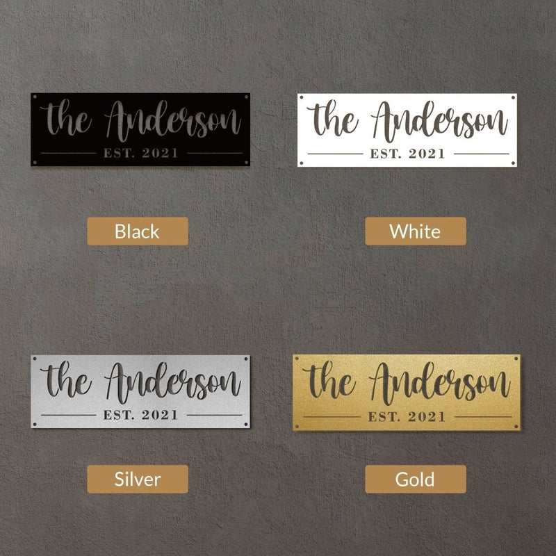 Personalized Metal Sign Wall Art Family Name Signs Outdoor Signs - iWantDIY