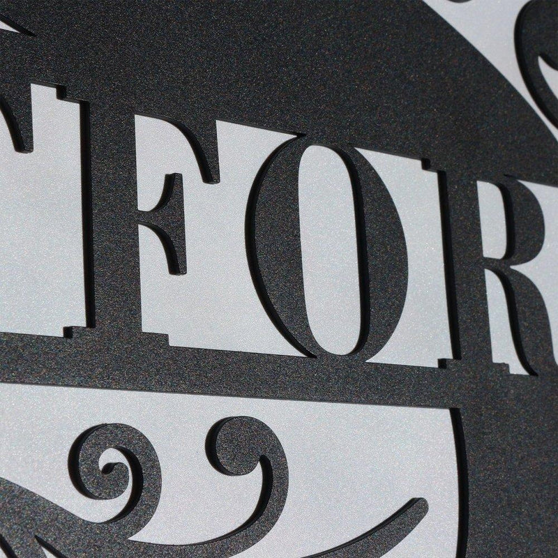 Personalized Name Metal Signs Initial Split Letter Monogram Sign Wall Decor - iWantDIY