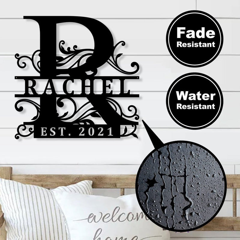 Personalized Steel Monogram Name Signs - iWantDIY