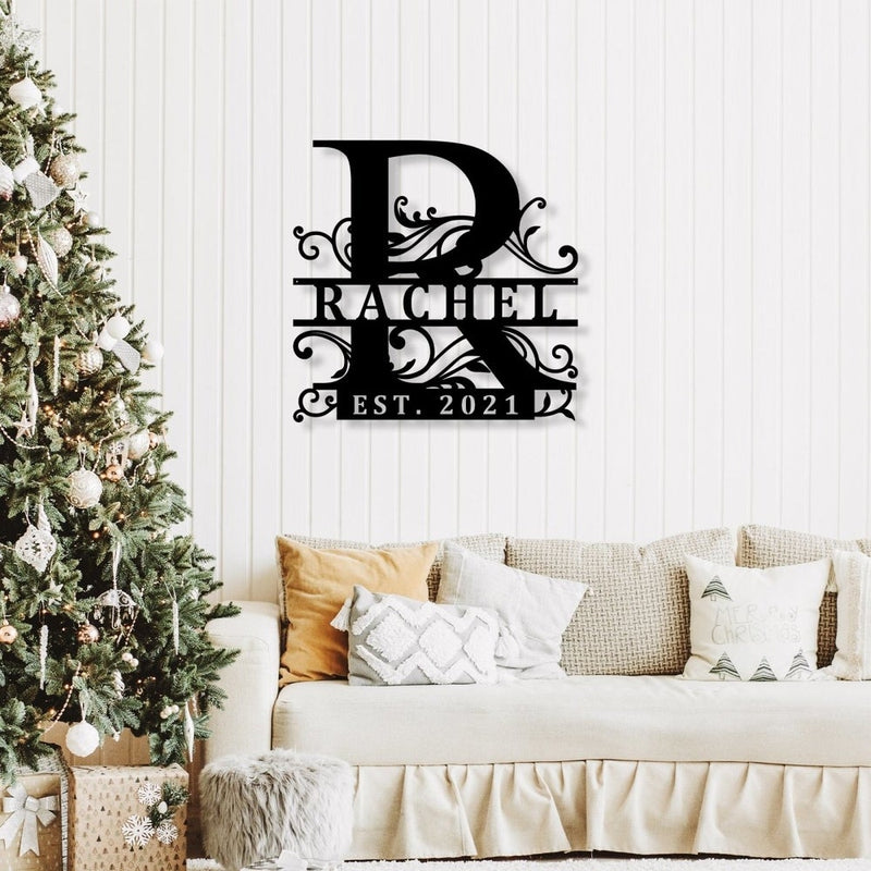 Personalized Steel Monogram Name Signs - iWantDIY