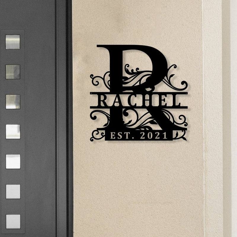 Personalized Steel Monogram Name Signs - iWantDIY