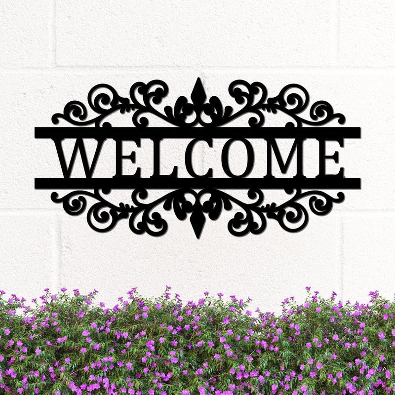 Welcome Metal Sign for Home &amp; Garden - iWantDIY
