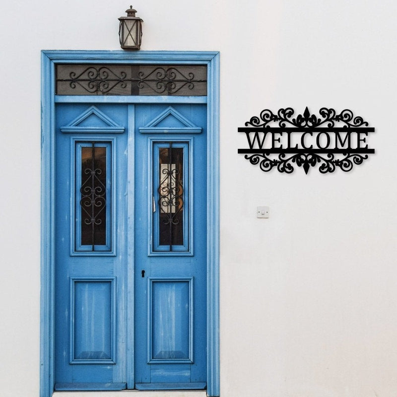 Welcome Metal Sign for Home &amp; Garden - iWantDIY
