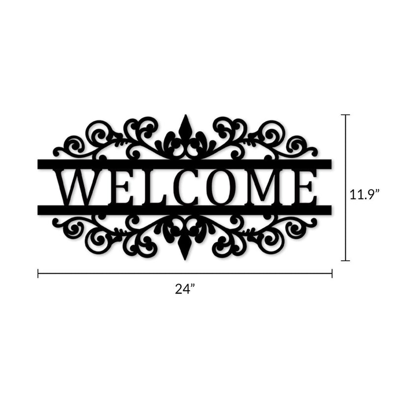 Welcome Metal Sign for Home &amp; Garden - iWantDIY