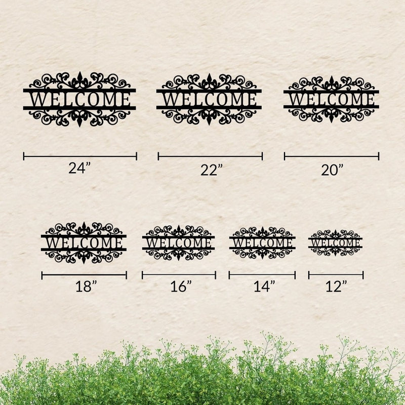 Welcome Metal Sign for Home &amp; Garden - iWantDIY