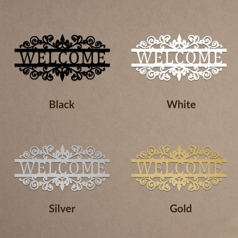 Welcome Metal Sign for Home &amp; Garden - iWantDIY